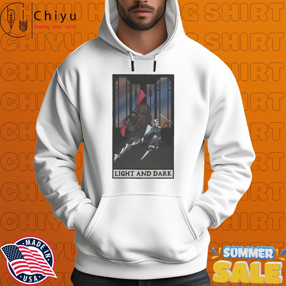 Star Wars Ahsoka & Maul Light And Dark Tarot Card T-shirts Star Wars Ahsoka & Maul Light And Dark Tarot Card T-shirts