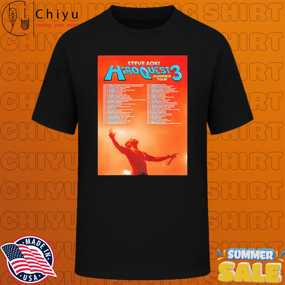 Steve Aoki Hiroquest 3 Summer Tour 2025 T-shirts Steve Aoki Hiroquest 3 Summer Tour 2025 T-shirts