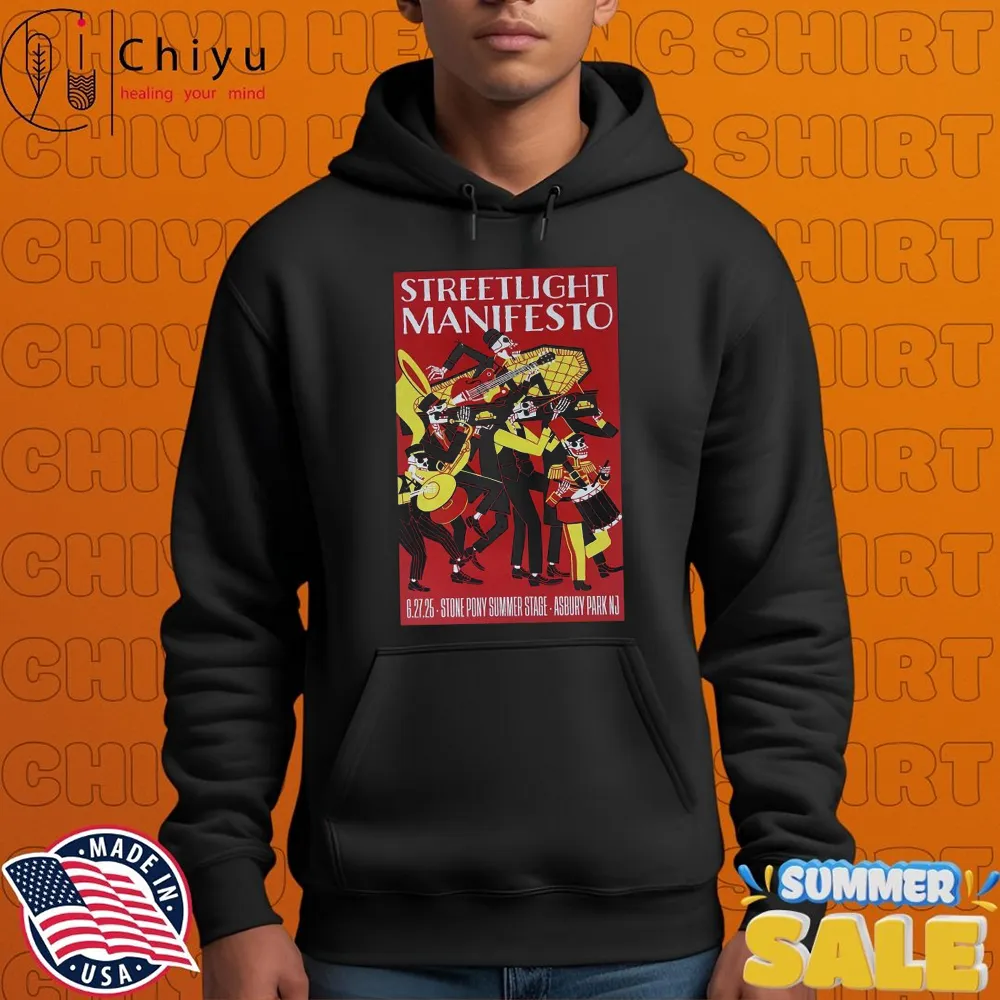 Streetlight Manifesto June 27 2025 Asbury Park NJ T-Shirts Streetlight Manifesto June 27 2025 Asbury Park NJ T-Shirts