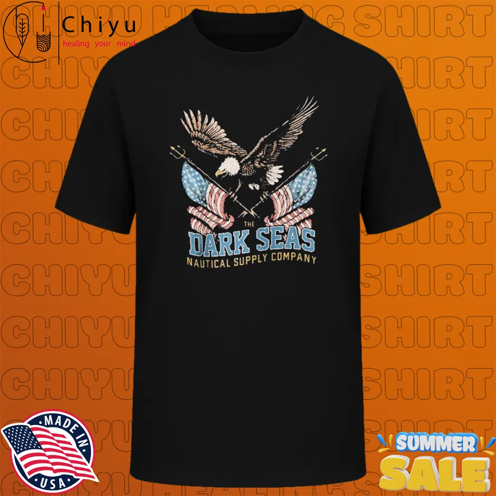 The Dark Seas Nautical Supply Company United Wash Eagle American Flag T-shirts