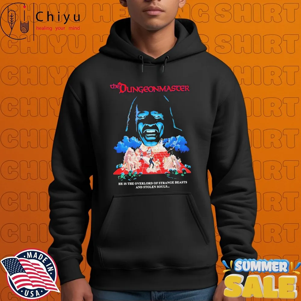The Dungeonmaster He Is The Overlord Of Strange Beasts And Stolen Souls Horror Movie T-shirt The Dungeonmaster He Is The Overlord Of Strange Beasts And Stolen Souls Horror Movie T-shirt