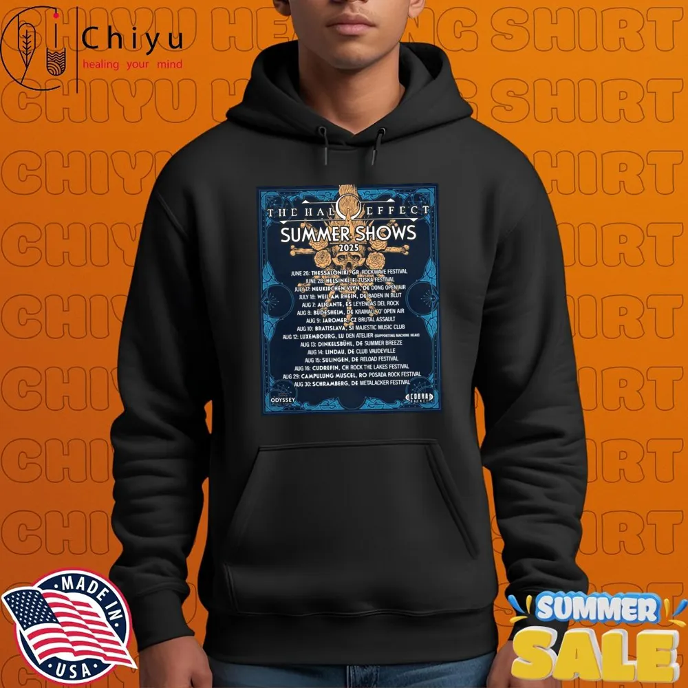 The Halo Effect Summer Shows 2025 Tour Dates T-shirt The Halo Effect Summer Shows 2025 Tour Dates T-shirt