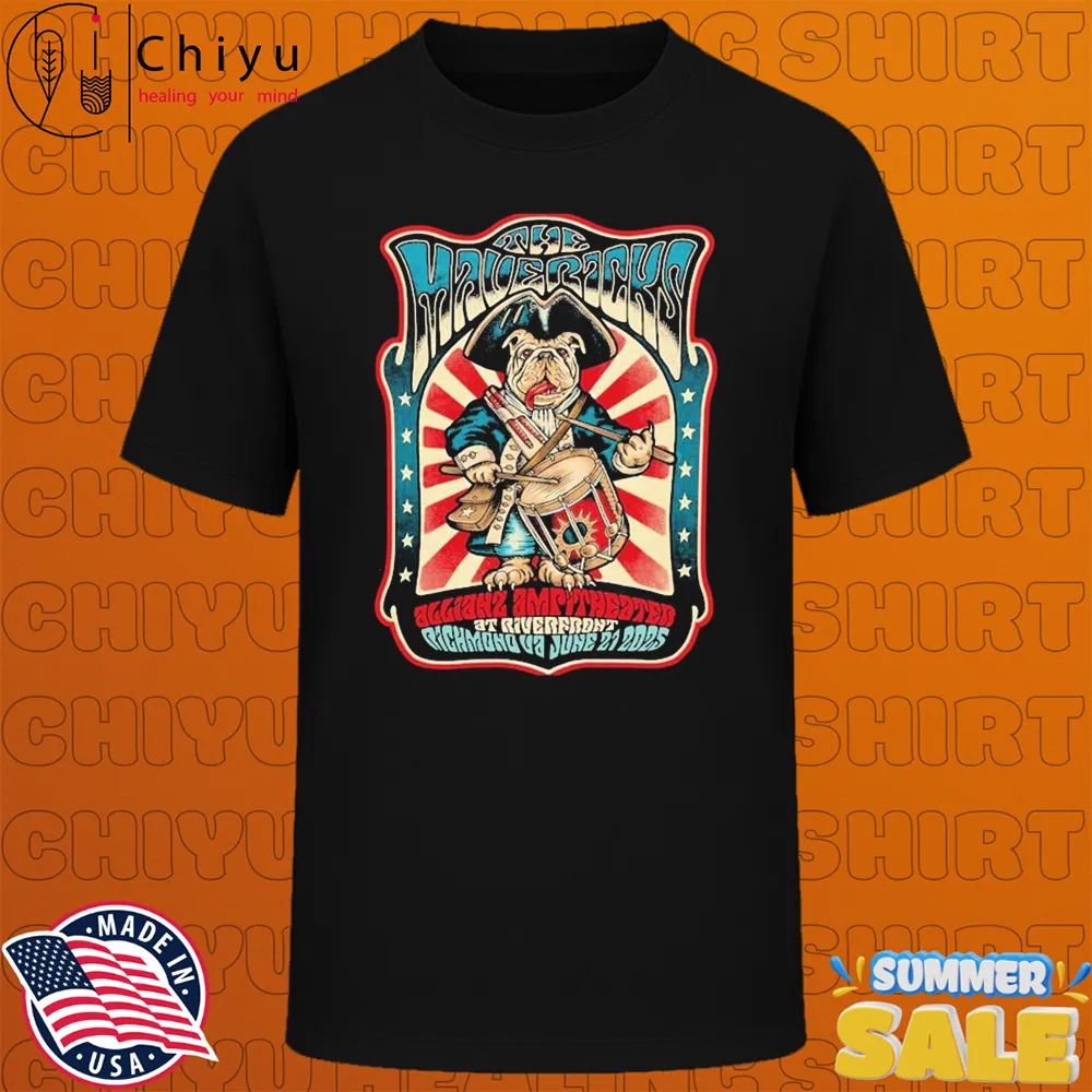 The Mavericks At Allianz Amphitheater At Richmond VA On June 21 2025 Bulldog T-shirts The Mavericks At Allianz Amphitheater At Richmond VA On June 21 2025 Bulldog T-shirts