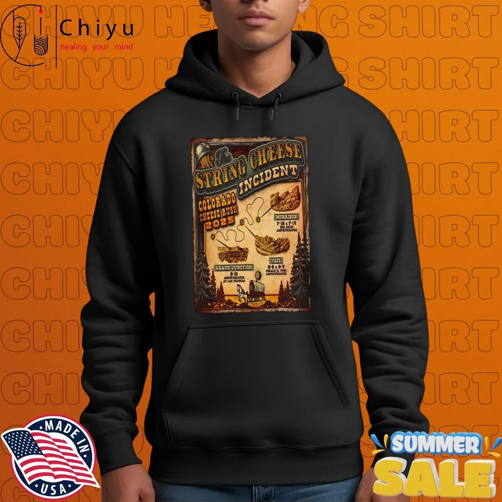 The String Cheese Incident Colorado Cheese Rush 2025 Tour T-shirts Hoodie The String Cheese Incident Colorado Cheese Rush 2025 Tour T-shirts Hoodie