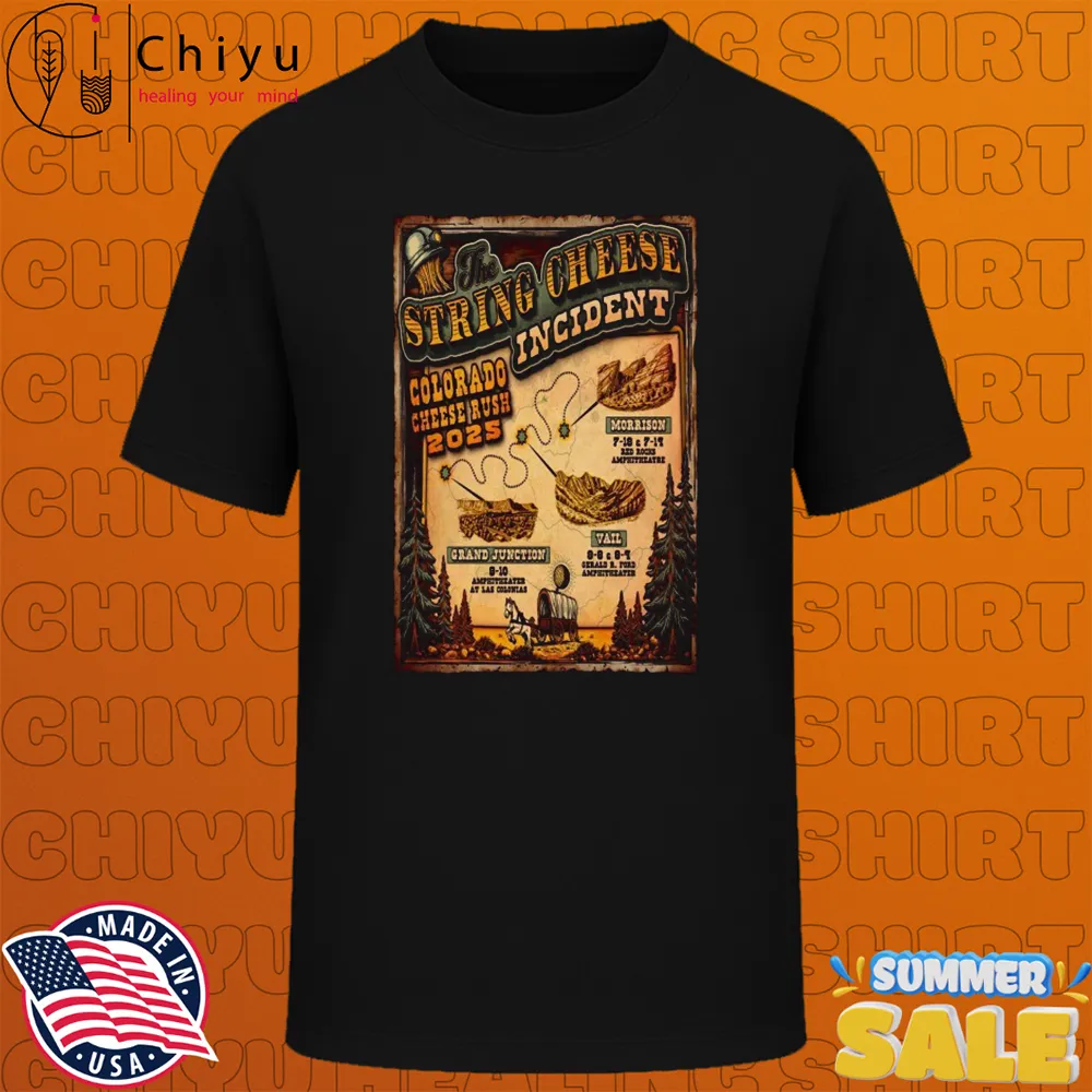 The String Cheese Incident Colorado Cheese Rush 2025 Tour T-shirts The String Cheese Incident Colorado Cheese Rush 2025 Tour T-shirts