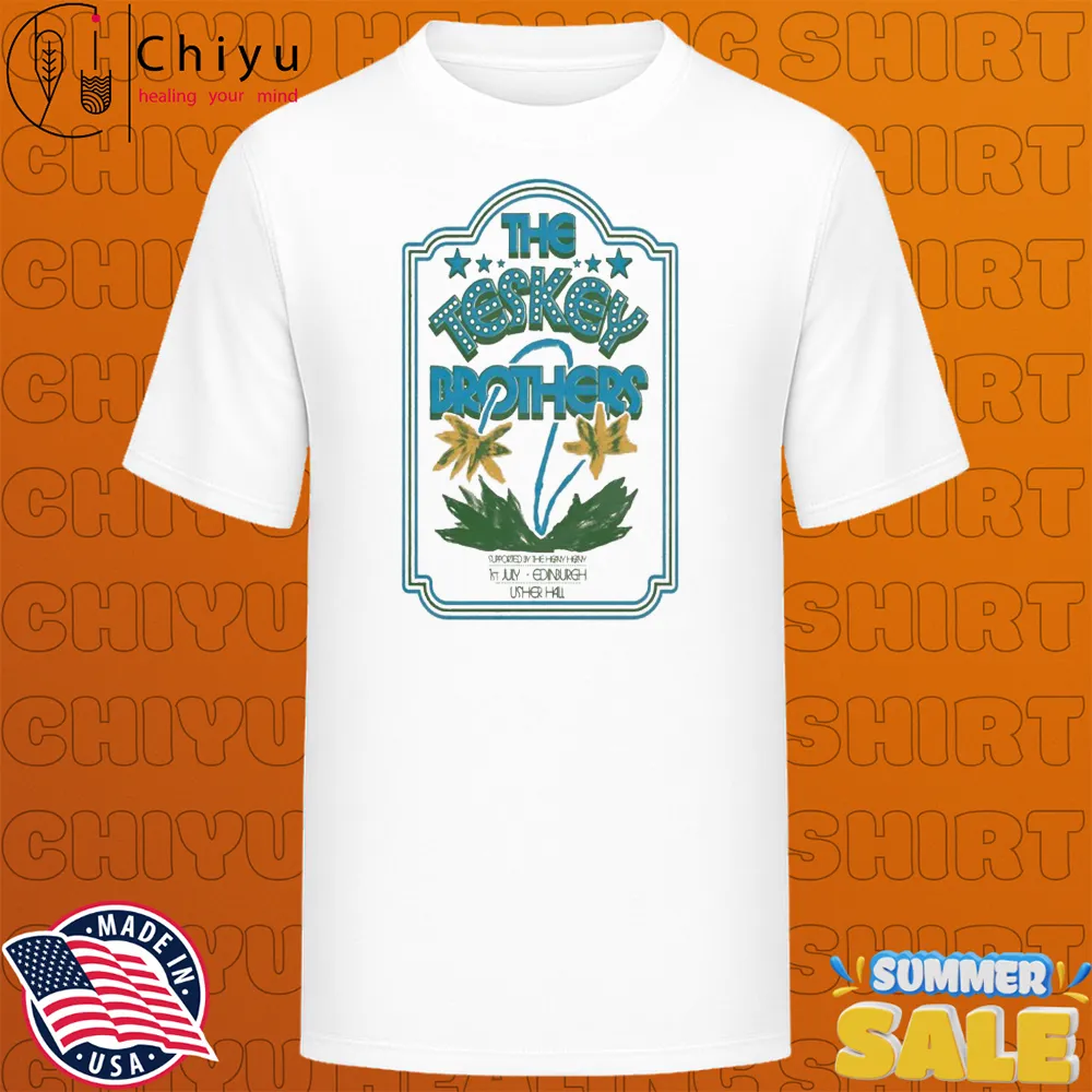 The Teskey Brothers Edinburgh Scotland July 1 2025 Tour T-shirts