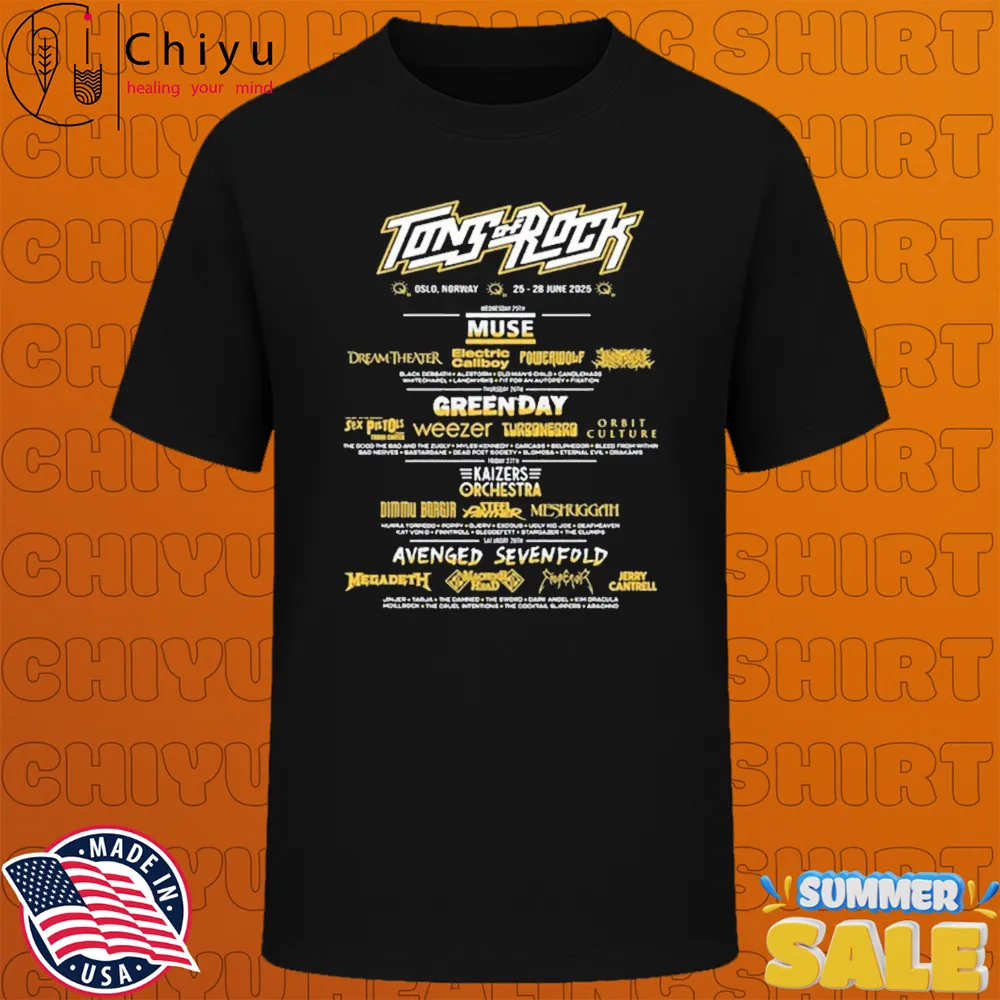 Tons Of Rock Jun 25, 2025 Oslo, Norway T-shirts Tons Of Rock Jun 25, 2025 Oslo, Norway T-shirts