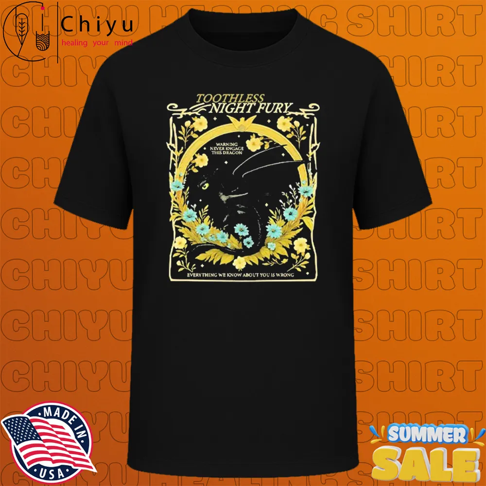 Toothless Night Fury Warning Never Engage This Dragon Everything We Know About You is Wrong Shirt Toothless Night Fury Warning Never Engage This Dragon Everything We Know About You is Wrong Shirt