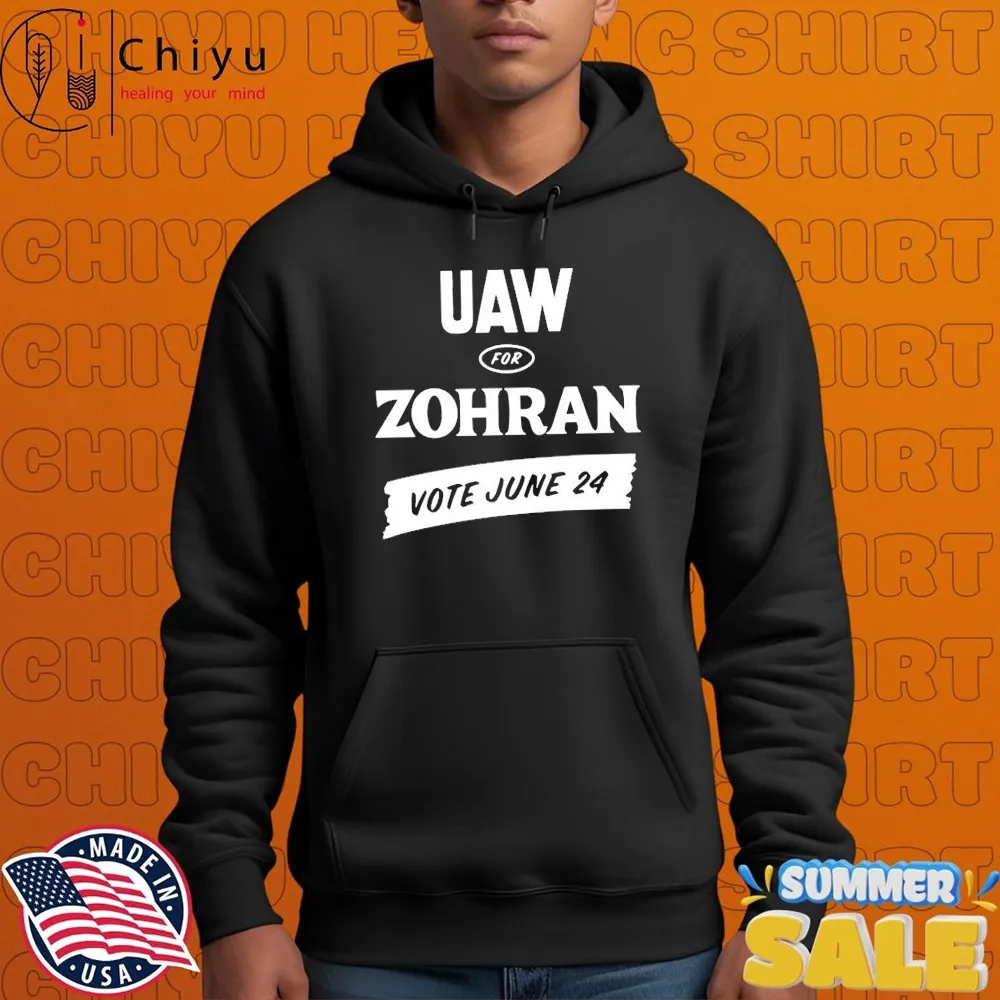 UAW For Zohran Vote June 24 T-shirts UAW For Zohran Vote June 24 T-shirts