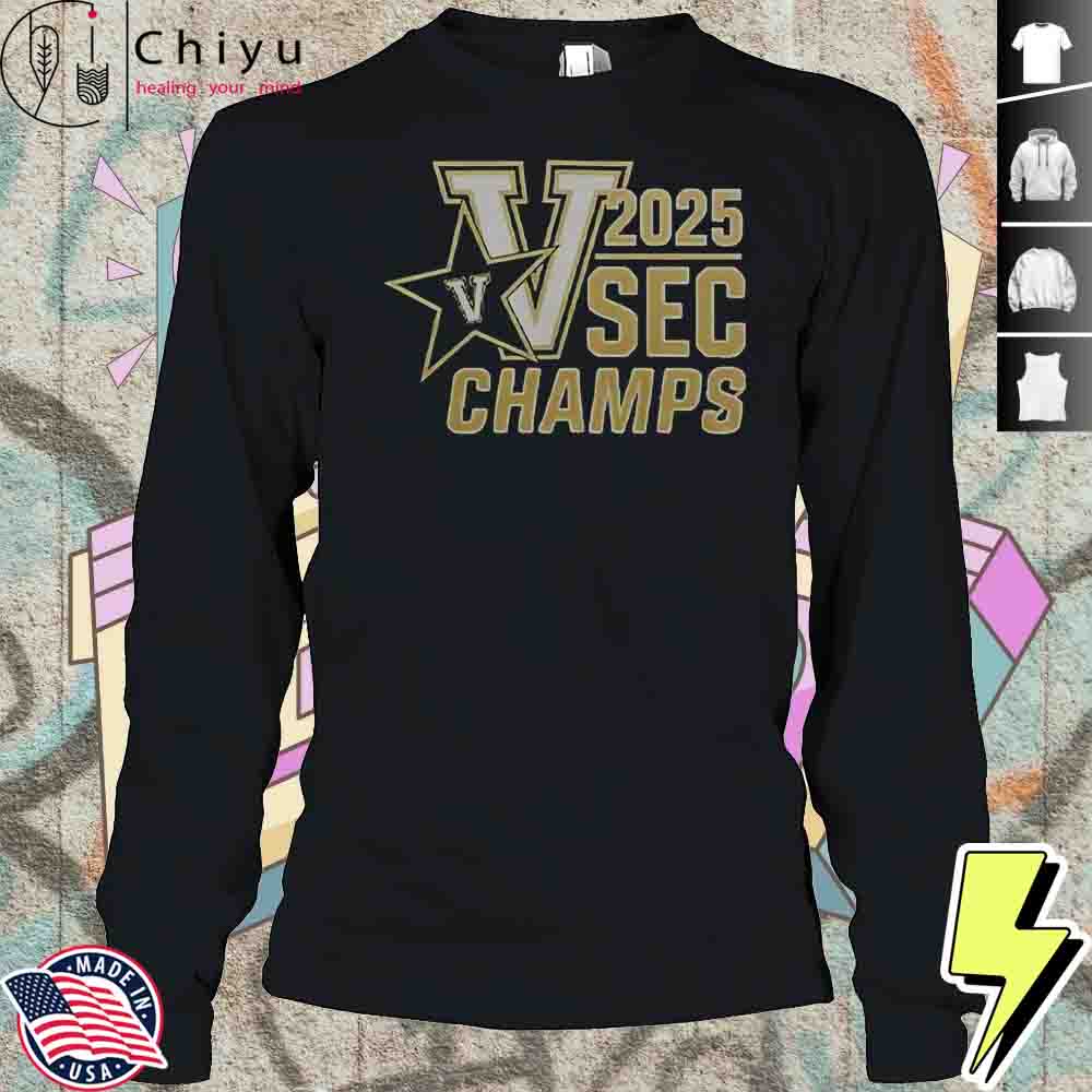 Vanderbilt Baseball 2025 SEC Champions T-Shirt Vanderbilt Baseball 2025 SEC Champions T-Shirt