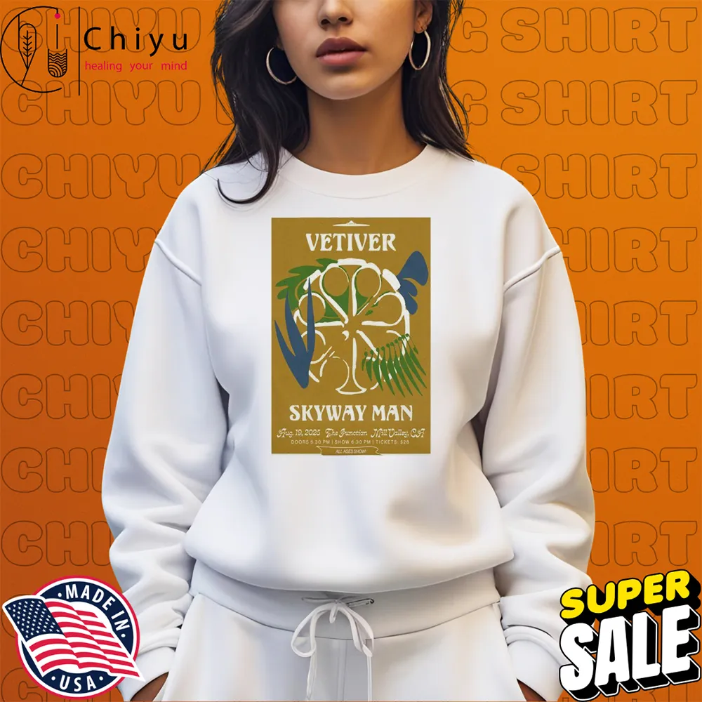 Vetiver In Mill Valley CA On Aug 19 2025 T-shirts Vetiver In Mill Valley CA On Aug 19 2025 T-shirts