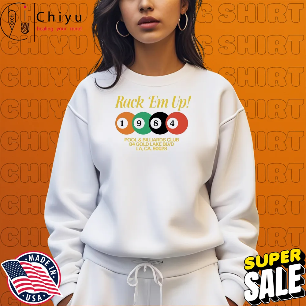 Vice 84 Rack 'Em Up 1984 Pool And Billiards Club 94 Gold Lake BLVD LA CA 90028 T-shirts Vice 84 Rack 'Em Up 1984 Pool And Billiards Club 94 Gold Lake BLVD LA CA 90028 T-shirts
