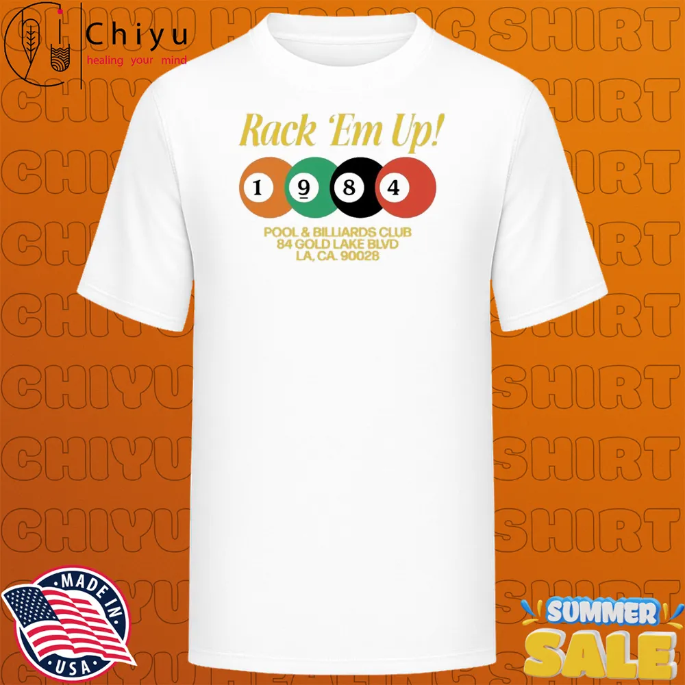 Vice 84 Rack 'Em Up 1984 Pool And Billiards Club 94 Gold Lake BLVD LA CA 90028 T-shirts