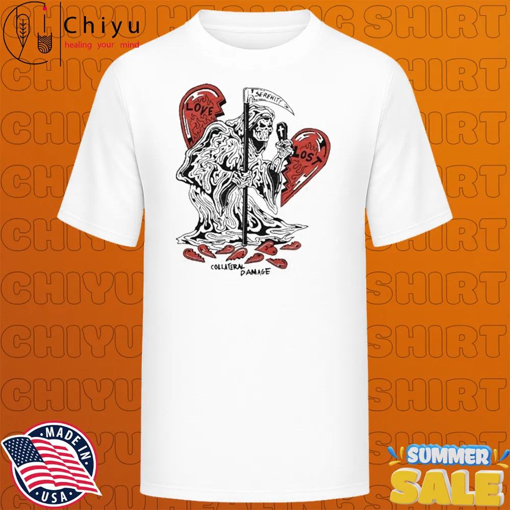 Warren Lotas Love Lost Grim Reaper Heart Broken T-shirts