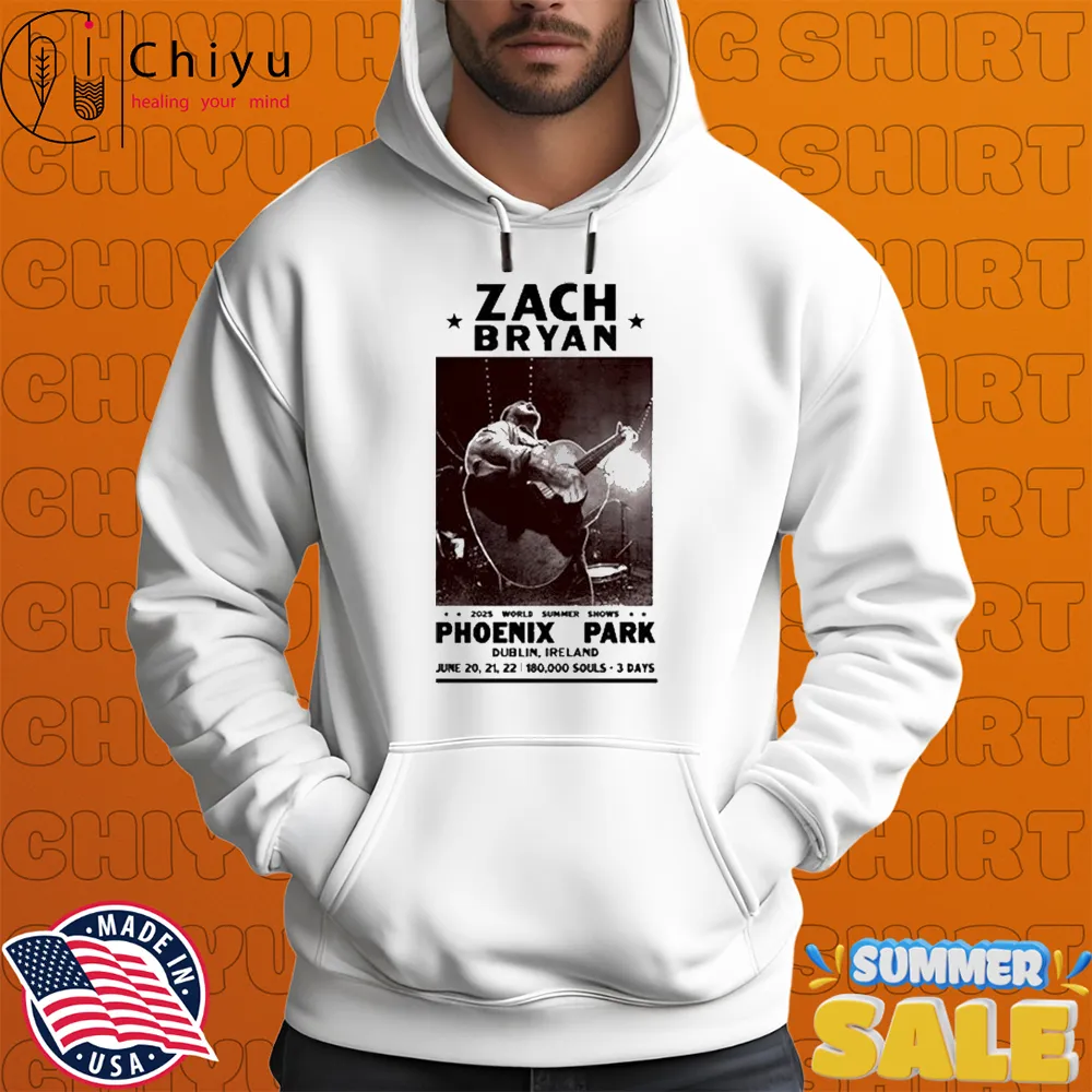 Zach Bryan June 20-22, 2025 Phoenix Park, Dublin, Ireland Concert T-Shirts Zach Bryan June 20-22, 2025 Phoenix Park, Dublin, Ireland Concert T-Shirts