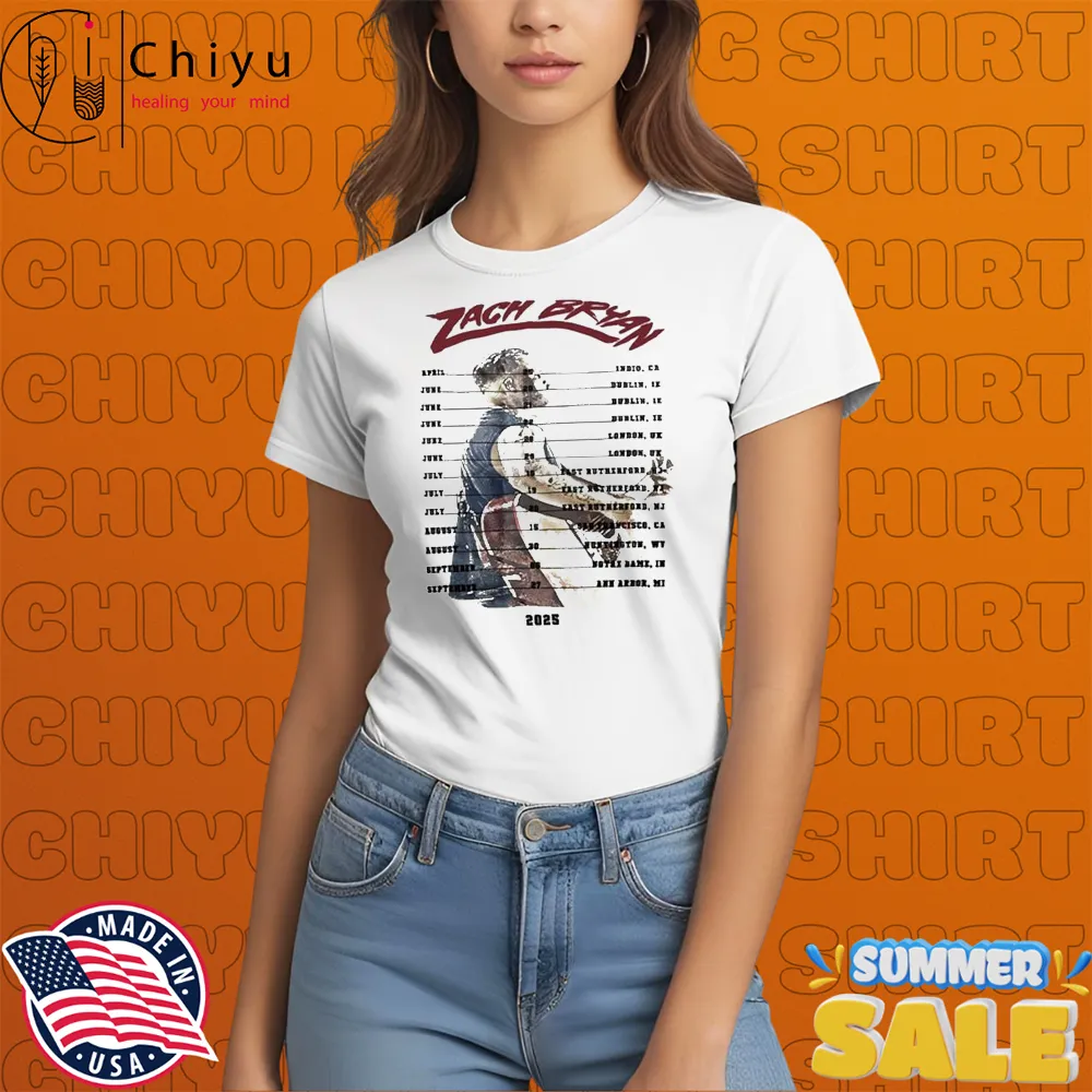 Zach Bryan World Summer Tour 2025 Dates Guitar T-Shirts Zach Bryan World Summer Tour 2025 Dates Guitar T-Shirts