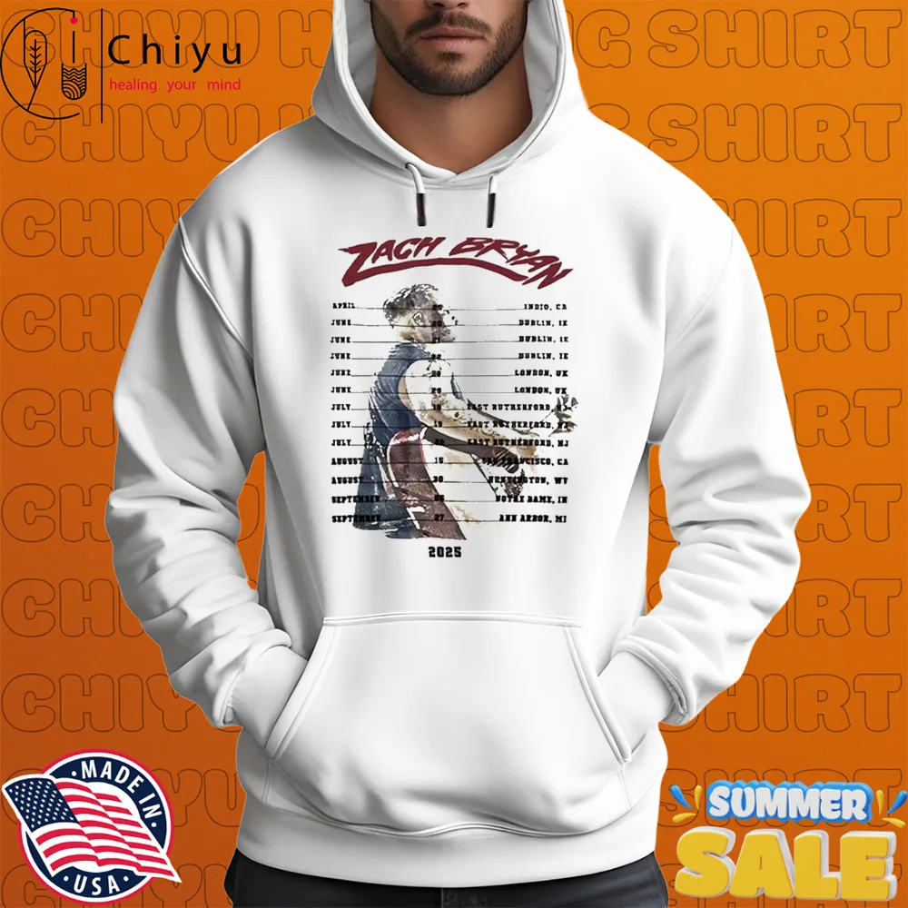 Zach Bryan World Summer Tour 2025 Dates Guitar T-Shirts Zach Bryan World Summer Tour 2025 Dates Guitar T-Shirts