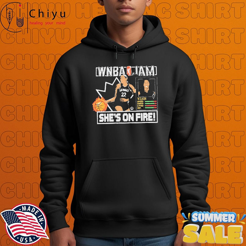A'ja Wilson WNBA Jam She's On Fire Las Vegas Aces Shirt A'ja Wilson WNBA Jam She's On Fire Las Vegas Aces Shirt