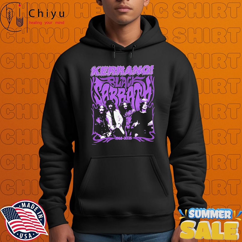 Black Sabbath In Collaboration With Kerrang On 1968-2025 T-shirts Black Sabbath In Collaboration With Kerrang On 1968-2025 T-shirts