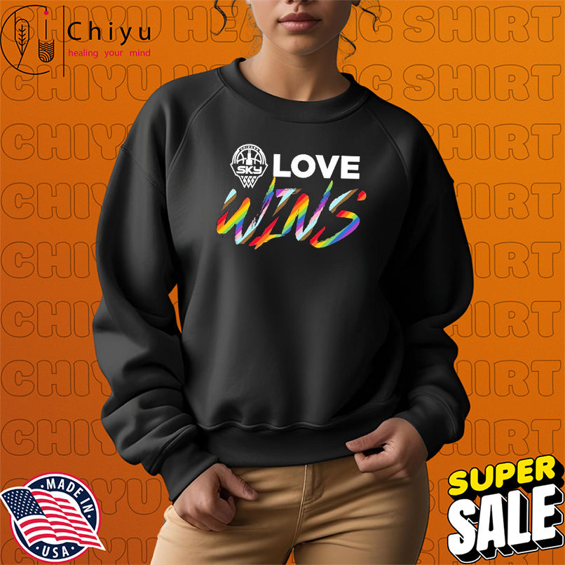 Chicago Sky Love Wins Pride Trans T-Shirts Chicago Sky Love Wins Pride Trans T-Shirts
