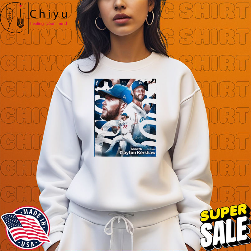 Clayton Kershaw Is Now The 20th Member Of The 3000 Strikeout Club Los Angeles Dodgers T-shirts Clayton Kershaw Is Now The 20th Member Of The 3000 Strikeout Club Los Angeles Dodgers T-shirts