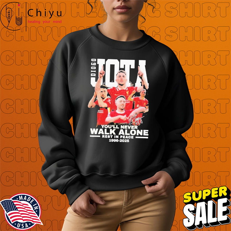 Diogo Jota You'll Never Walk Alone Rest In Peace 1996-2025 Signature T-shirts Diogo Jota You'll Never Walk Alone Rest In Peace 1996-2025 Signature T-shirts