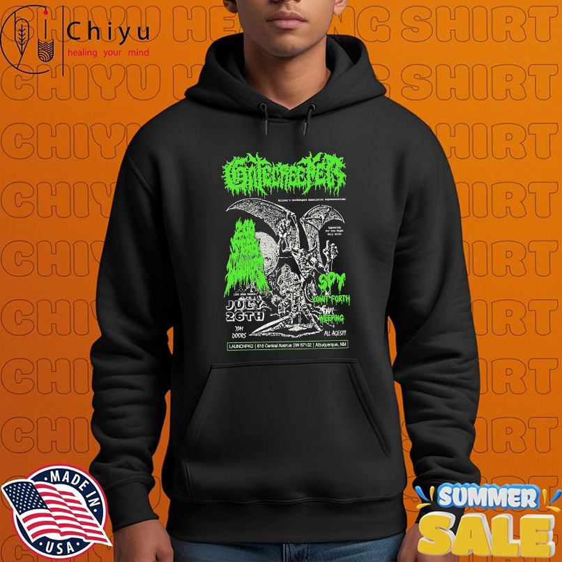 Gatecreeper July 26 2025 Spy Yomit Forth Weeping Albuquerque NM T-shirts Gatecreeper July 26 2025 Spy Yomit Forth Weeping Albuquerque NM T-shirts