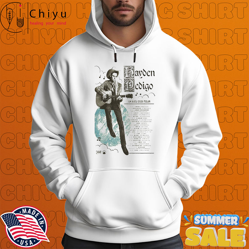 Hayden Pedigo Summer EK & EU 2025 Tour Dates Guitar T-shirts Hayden Pedigo Summer EK & EU 2025 Tour Dates Guitar T-shirts