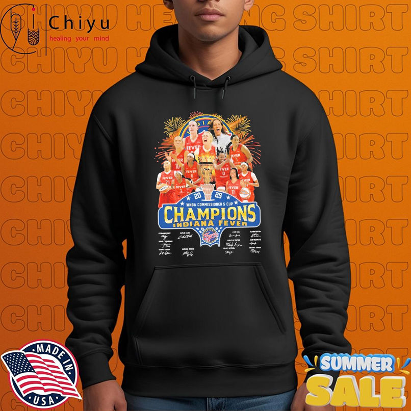 Indiana Fever WNBA Commissioner's Cup Champions 2025 Signatures T-Shirts Indiana Fever WNBA Commissioner's Cup Champions 2025 Signatures T-Shirts