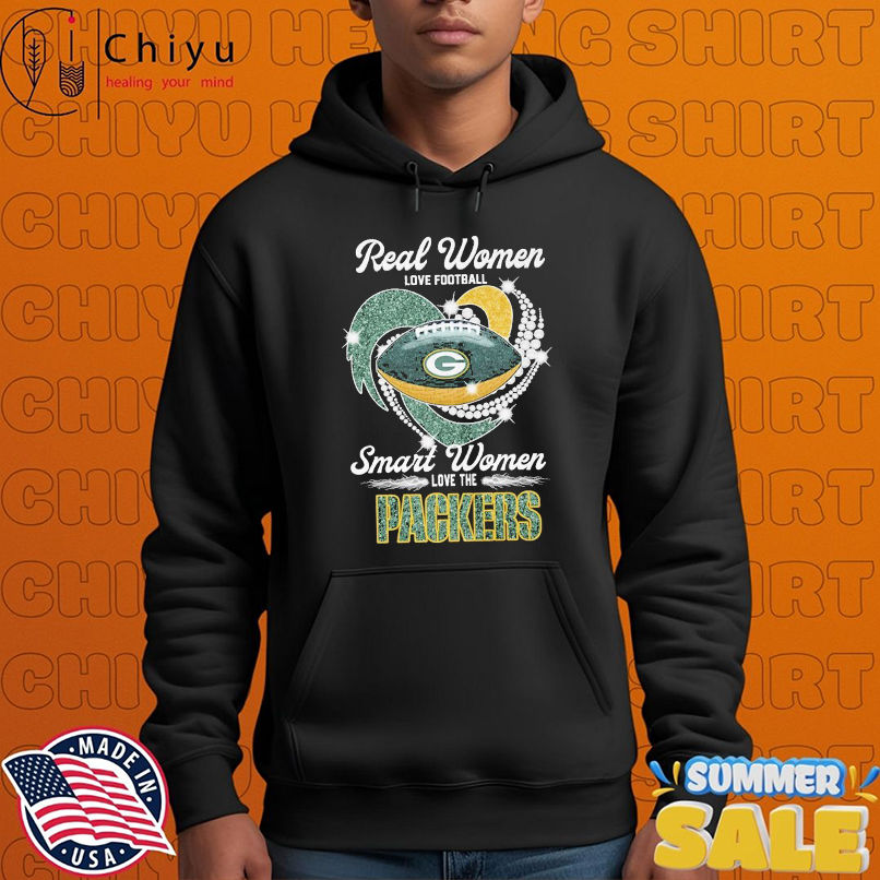 Real Women Love Football Smart Women Love The Green Bay Packers Diamond Heart T-shirts Real Women Love Football Smart Women Love The Green Bay Packers Diamond Heart T-shirts
