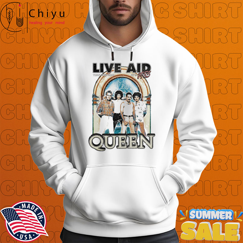 Queen At Live Aid Wembley Stadium London July 13TH 1985 T-Shirts Queen At Live Aid Wembley Stadium London July 13TH 1985 T-Shirts