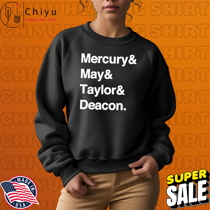 Queen Mercury May Taylor And Deacon Names T-shirts Queen Mercury May Taylor And Deacon Names T-shirts
