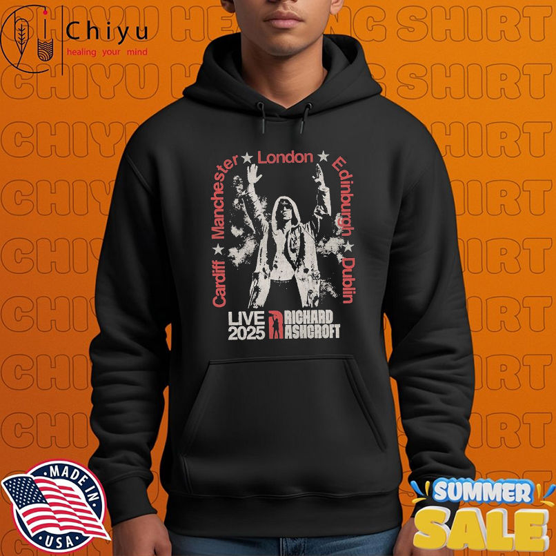 Richard Ashcroft Manchester London Edinburgh Dublin 2025 Cities Tour T-shirts Richard Ashcroft Manchester London Edinburgh Dublin 2025 Cities Tour T-shirts