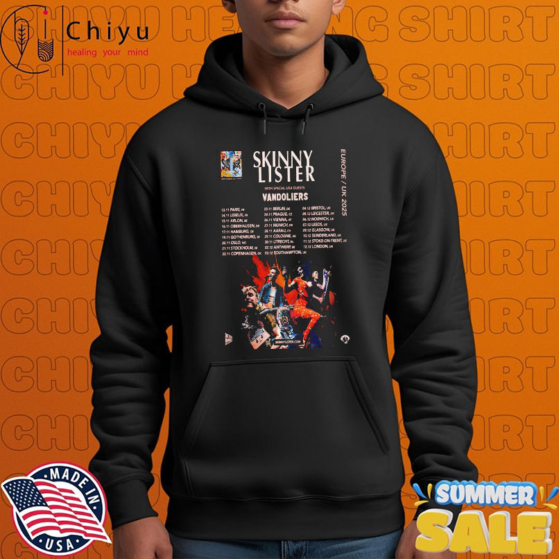 Skinny Lister UK Europe 2025 Tour Dates T-shirts Skinny Lister UK Europe 2025 Tour Dates T-shirts