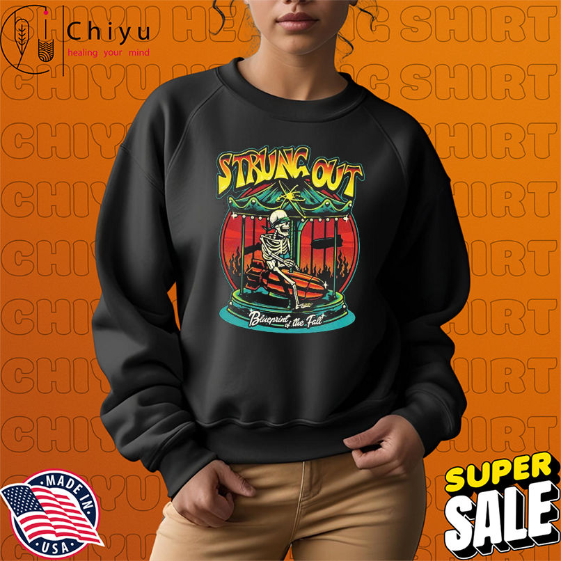 Strung Out 35 Year Anniversary Tour 2025 Blueprint Of The Fall Skeleton T-shirts Strung Out 35 Year Anniversary Tour 2025 Blueprint Of The Fall Skeleton T-shirts