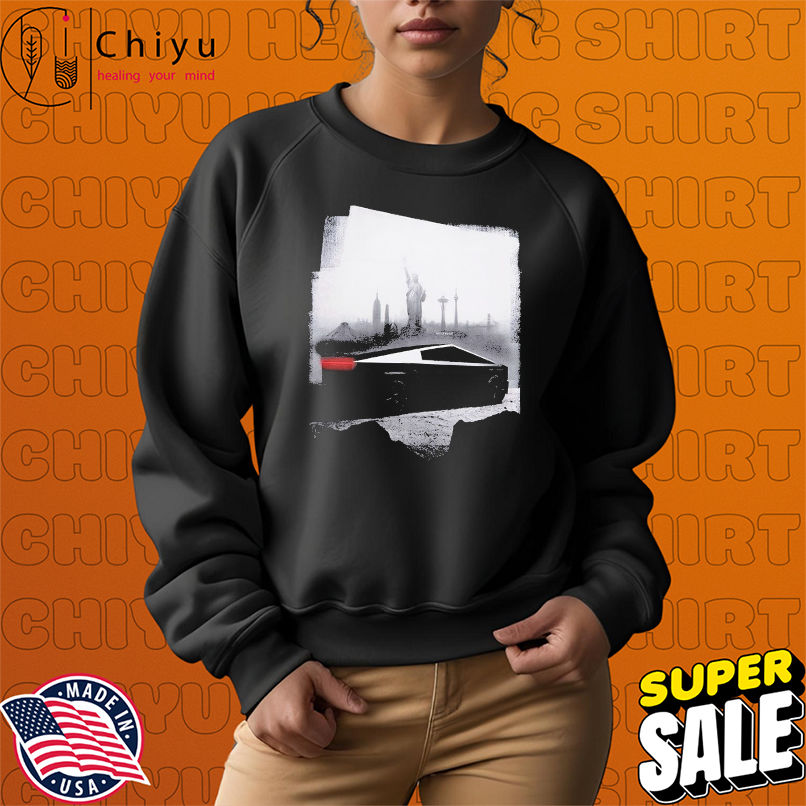 Tesla Cybertruck Landmark Hollywood Liberty Statue T-shirts Tesla Cybertruck Landmark Hollywood Liberty Statue T-shirts