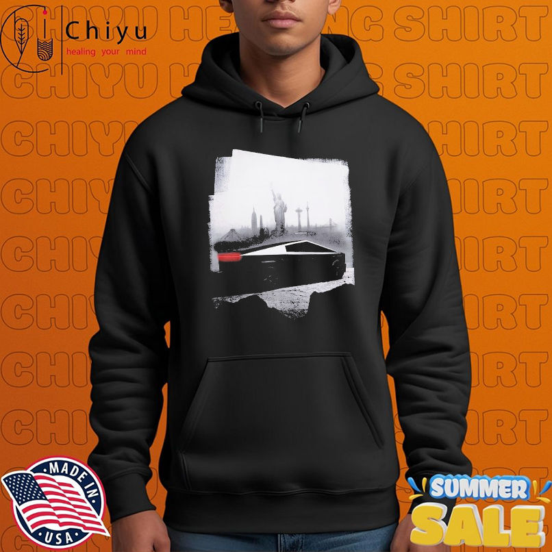Tesla Cybertruck Landmark Hollywood Liberty Statue T-shirts Tesla Cybertruck Landmark Hollywood Liberty Statue T-shirts