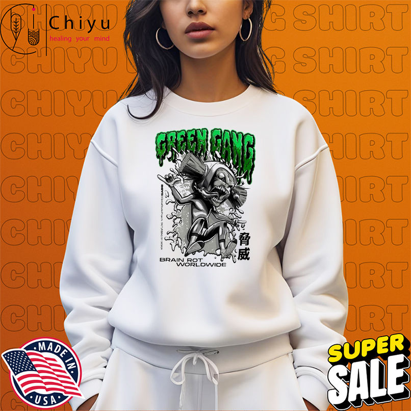 The Boys Green Gang Brush Head Brain Rot Worldwide T-shirts The Boys Green Gang Brush Head Brain Rot Worldwide T-shirts