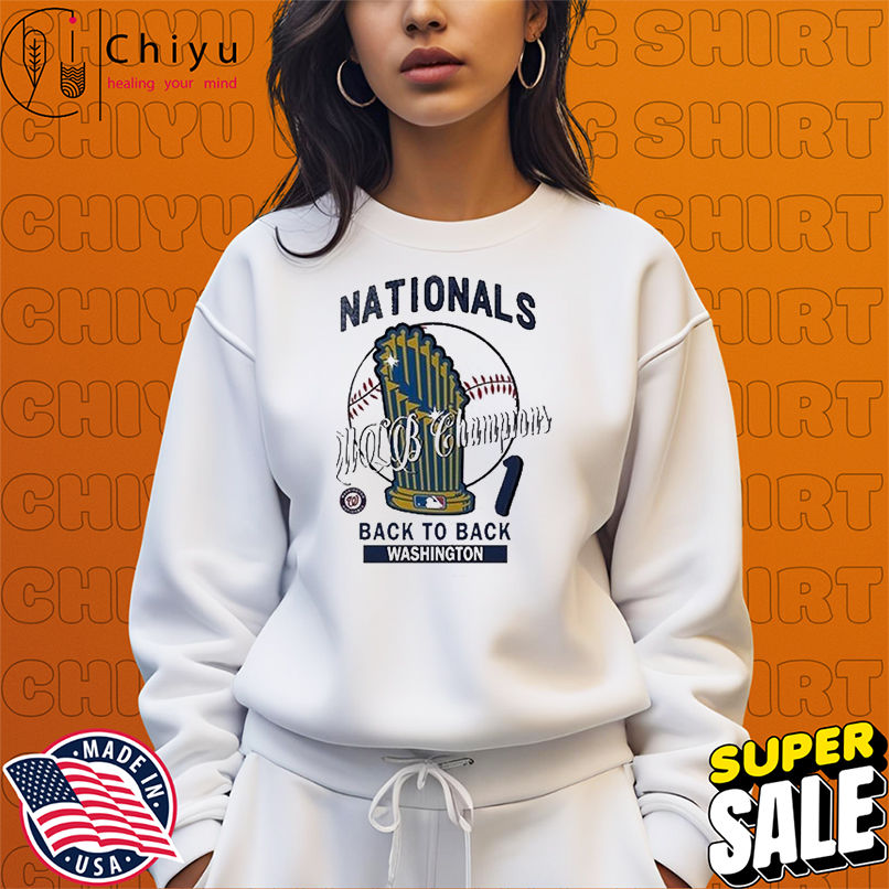 Washington Nationals Back To Back 1 MLB Champions Hardwood Champions Trophy T-Shirts Washington Nationals Back To Back 1 MLB Champions Hardwood Champions Trophy T-Shirts