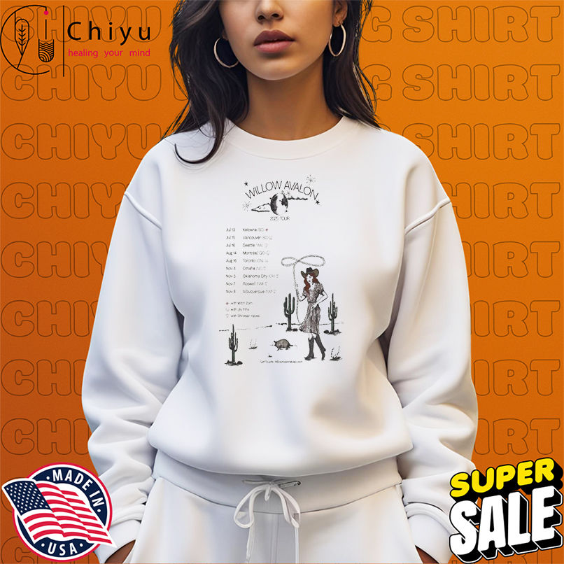 Willow Avalon 2025 Tour Dates Concert Cowgirl T-shirts Willow Avalon 2025 Tour Dates Concert Cowgirl T-shirts
