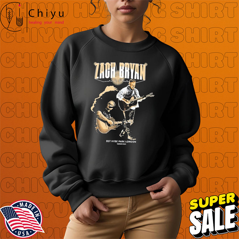 Zach Bryan Bst Hyde Park London Event 2025 Guitar Photo T-Shirts Zach Bryan Bst Hyde Park London Event 2025 Guitar Photo T-Shirts