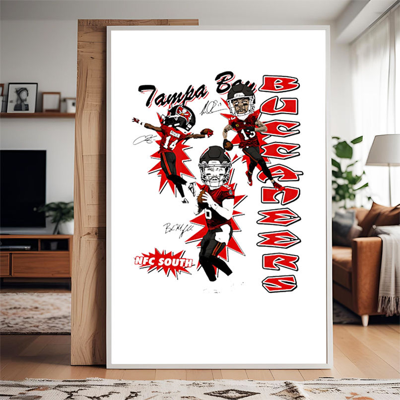 2025 Tampa Bay Buccaneers NFC South Baker Mayfield Chris Godwin and Mike Evans shirt 2025 Tampa Bay Buccaneers NFC South Baker Mayfield Chris Godwin and Mike Evans shirt