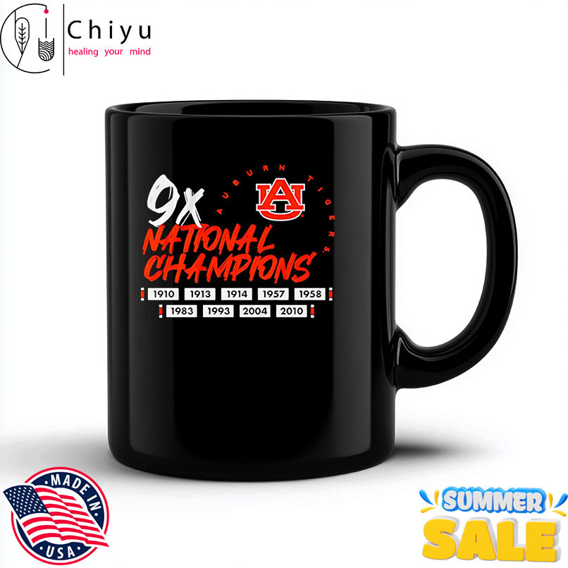 9x National Champions Auburn Tigers football shirt