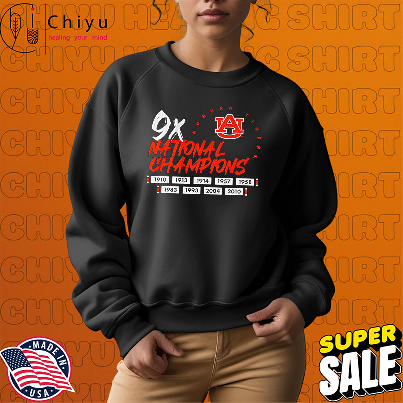 9x National Champions Auburn Tigers football shirt 9x National Champions Auburn Tigers football shirt