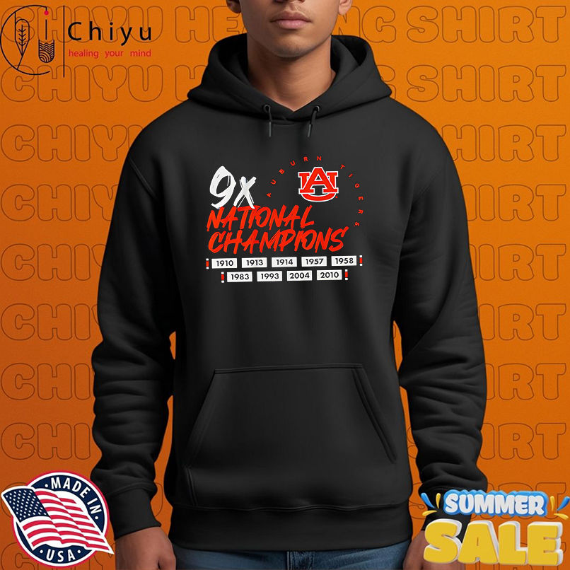 9x National Champions Auburn Tigers football shirt