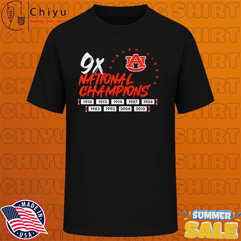 9x National Champions Auburn Tigers football shirt