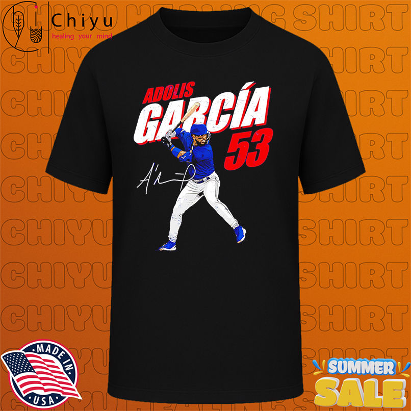 Adolis Garcia #53 Texas Baseball Players signature retro shirt