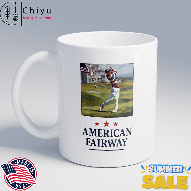 American Fairway man playing golf shirt American Fairway man playing golf shirt