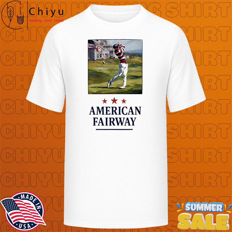 American Fairway man playing golf shirt