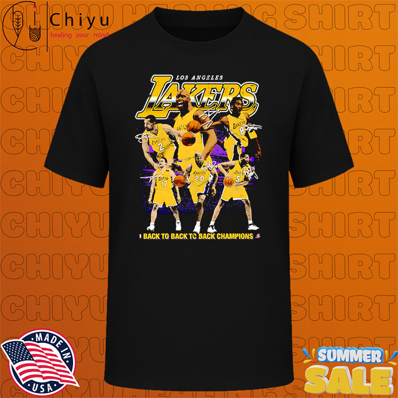 Back to back to back Champions Los Angeles Lakers retro shirt